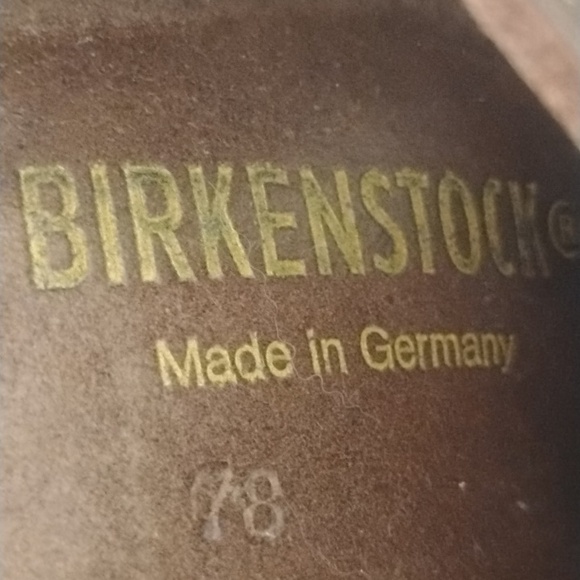 Birkenstock Boston Brown Leather Mules Shoes  L8 M6 - Picture 5 of 7
